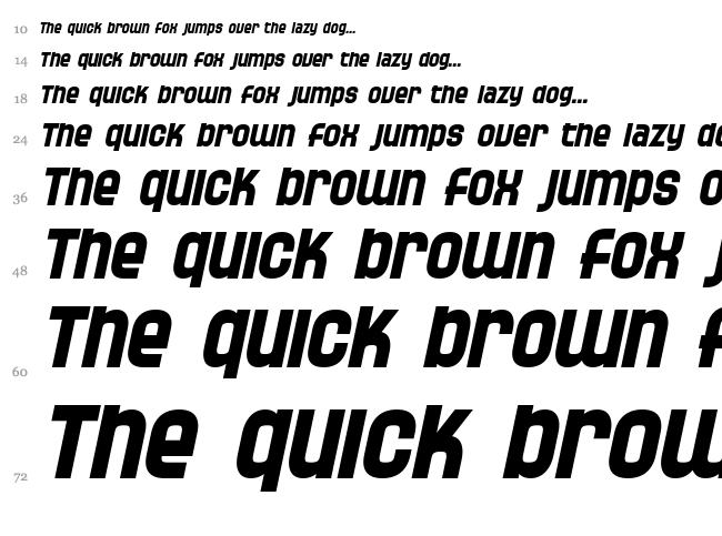 SF Speedwaystar font waterfall